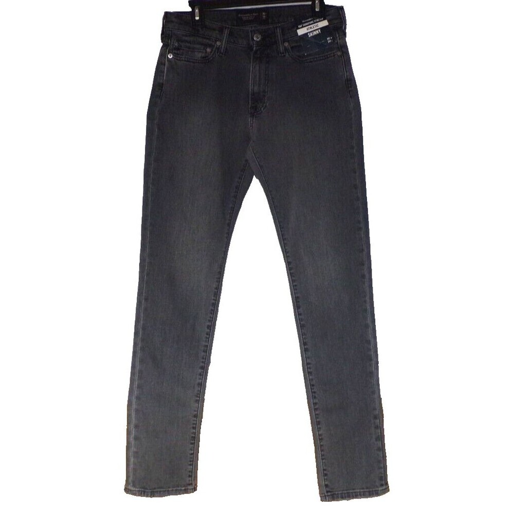 Abercrombie Fitch AF Jeans Men’s 30X33 Gray ATHLETIC SKINNY Signature Stretch